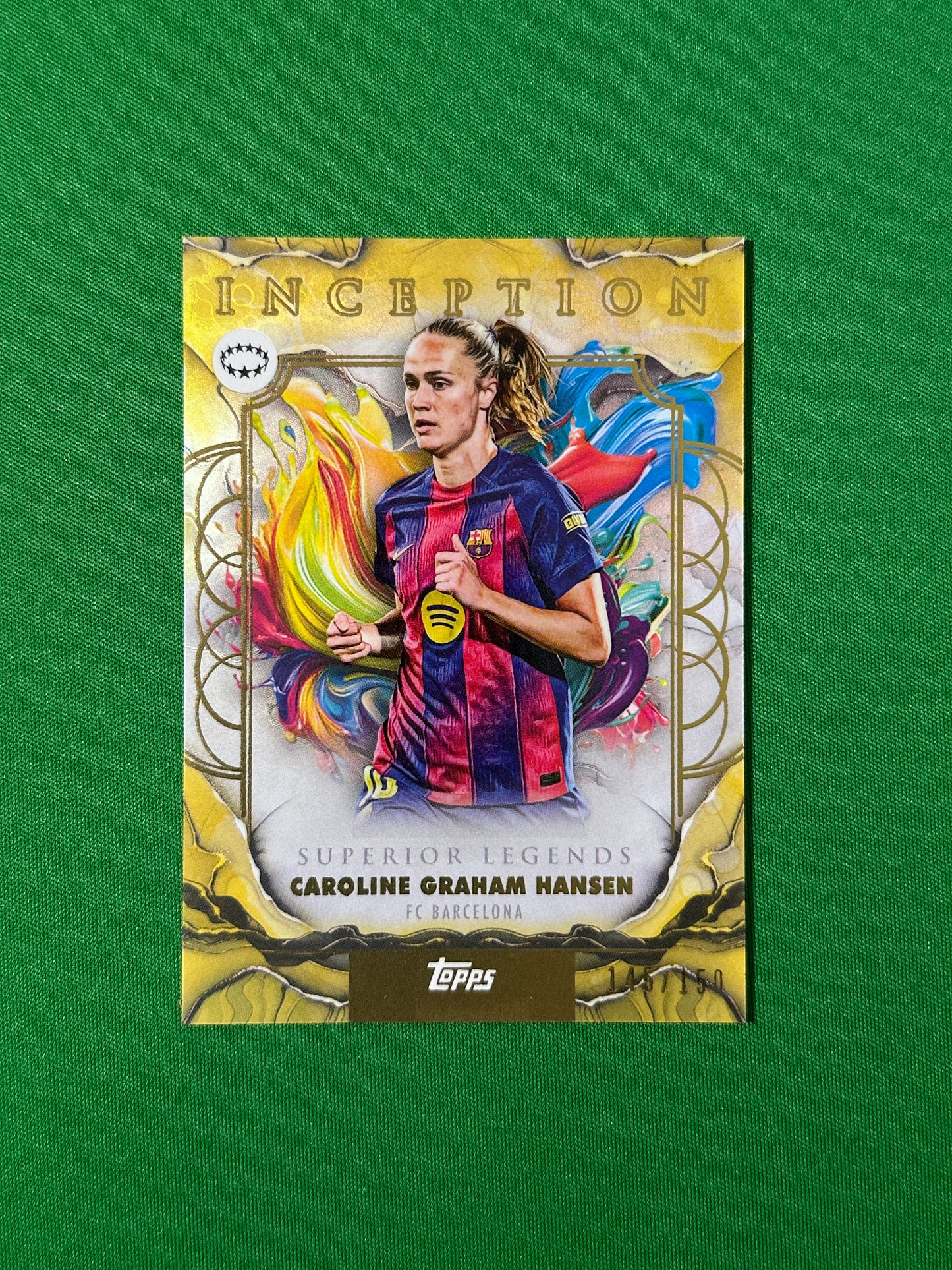 Caroline Graham Hansen Parallel 145/150 FC Barcelona Topps PL Inception 2025/26 football card