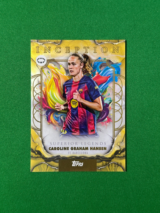Caroline Graham Hansen Parallel 145/150 FC Barcelona Topps PL Inception 2025/26 football card
