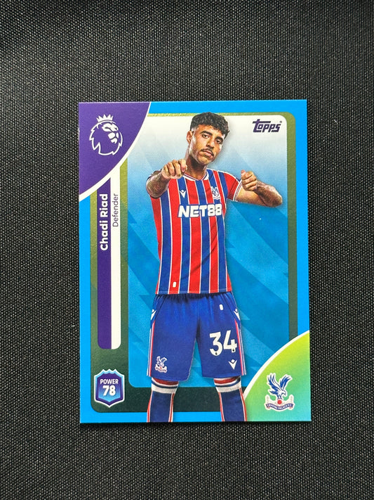 Chadi Riad Blue Parallel Base - Topps Premier League 2026