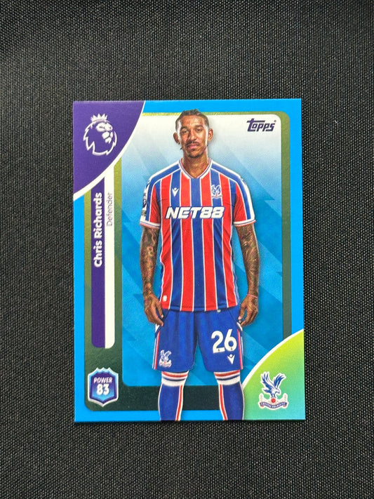 Chris Richards Blue Parallel Base - Topps Premier League 2026