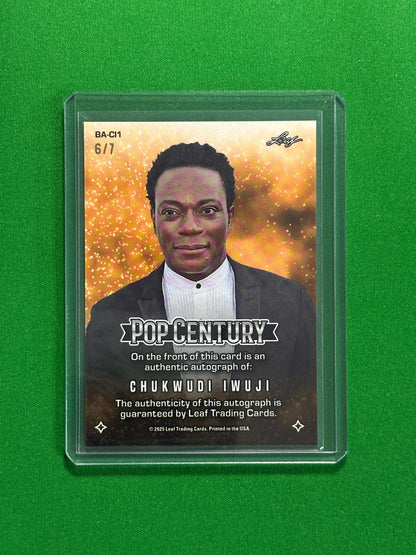 Chukwudi Iwuji Autograph 6/7 - Leaf Pop Century 2025