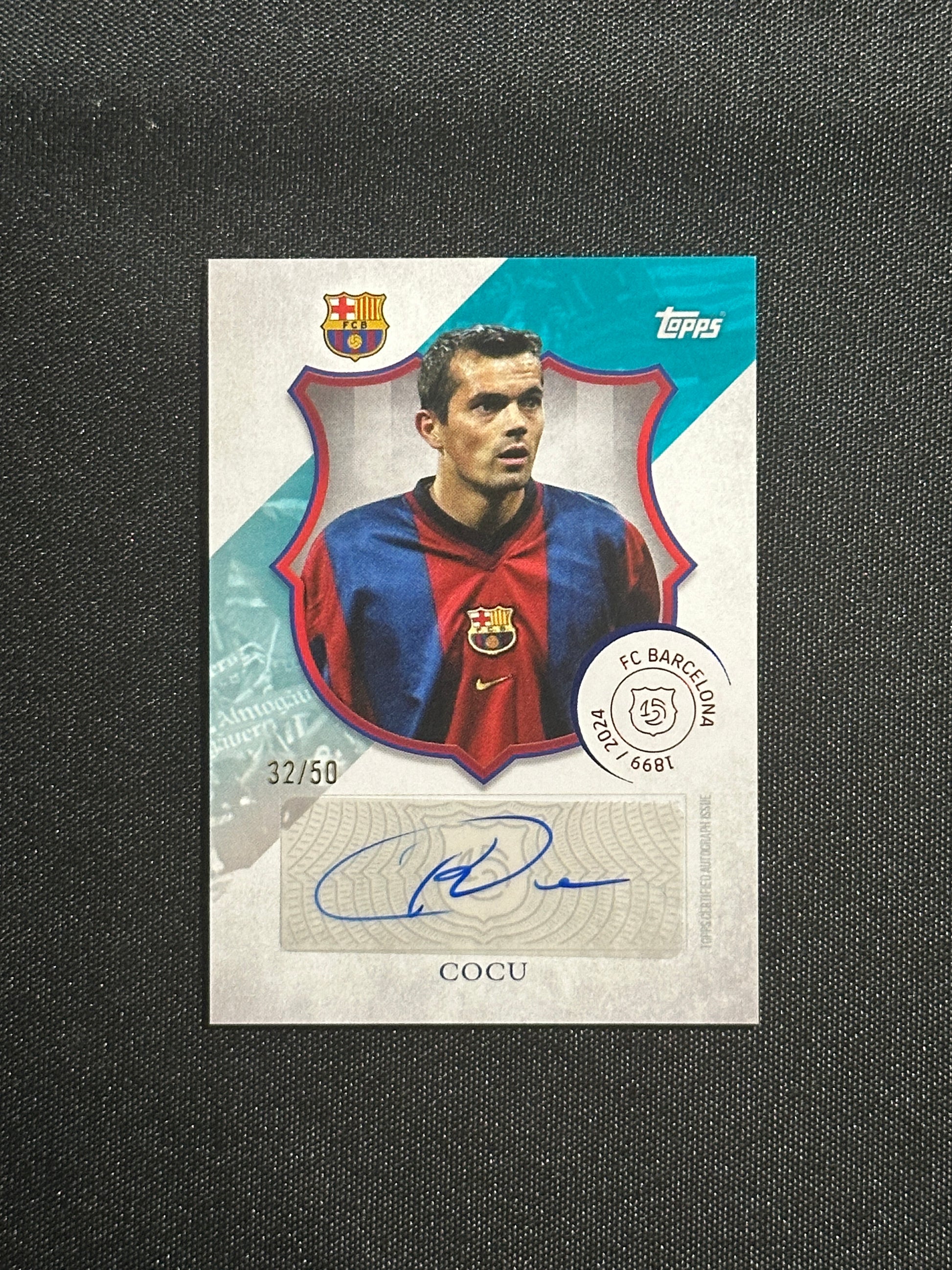 Cocu Autograph 32/50 - Topps Barcelona 125
