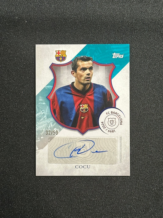Cocu Autograph 32/50 - Topps Barcelona 125