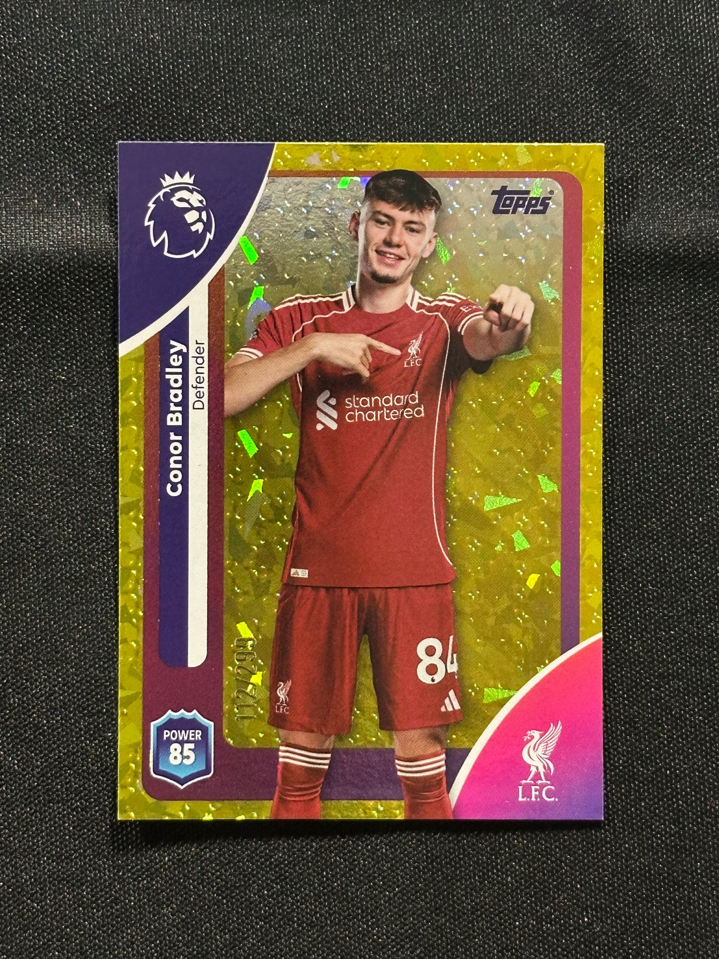 Conor Bradley Numbered Parallel 112/299 - Topps Premier League 2026