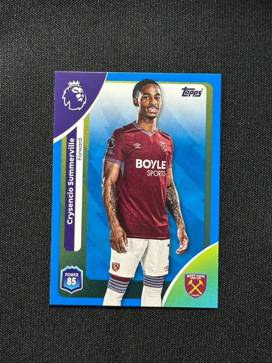 Crysencio Summerville Blue Parallel Base - Topps Premier League 2026