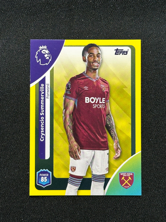 Crysencio Summerville Yellow Parallel Base - Topps Premier League 2026