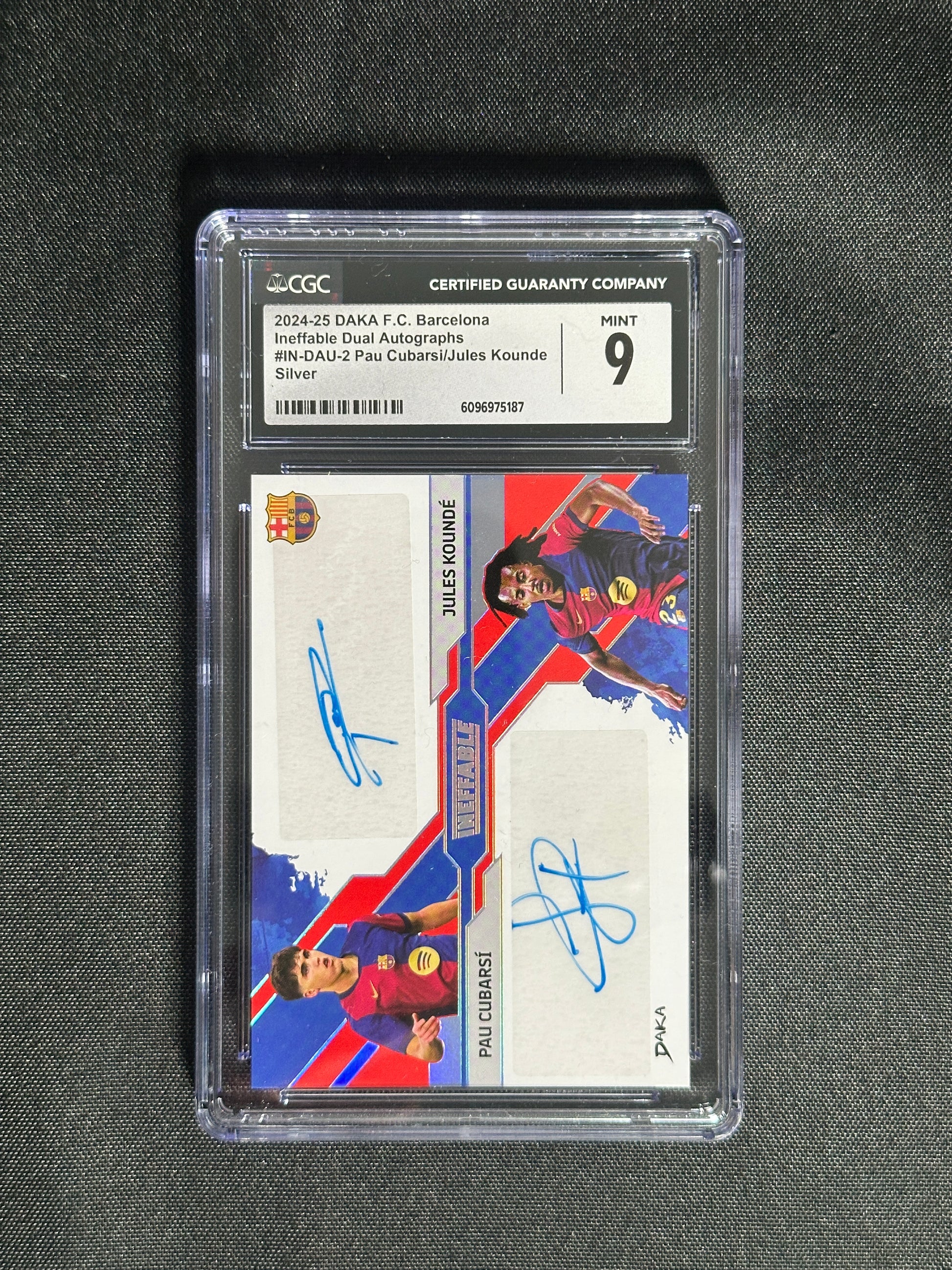 Jules Kounde & Pau Cubarsi Dual Autograph 13/15 - DAKA Barcelona 2024/25
