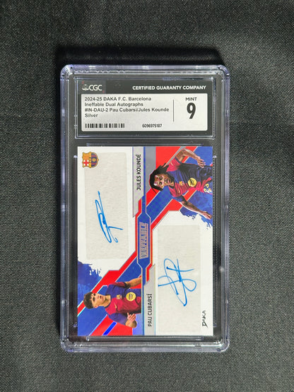 Jules Kounde & Pau Cubarsi Dual Autograph 13/15 - DAKA Barcelona 2024/25