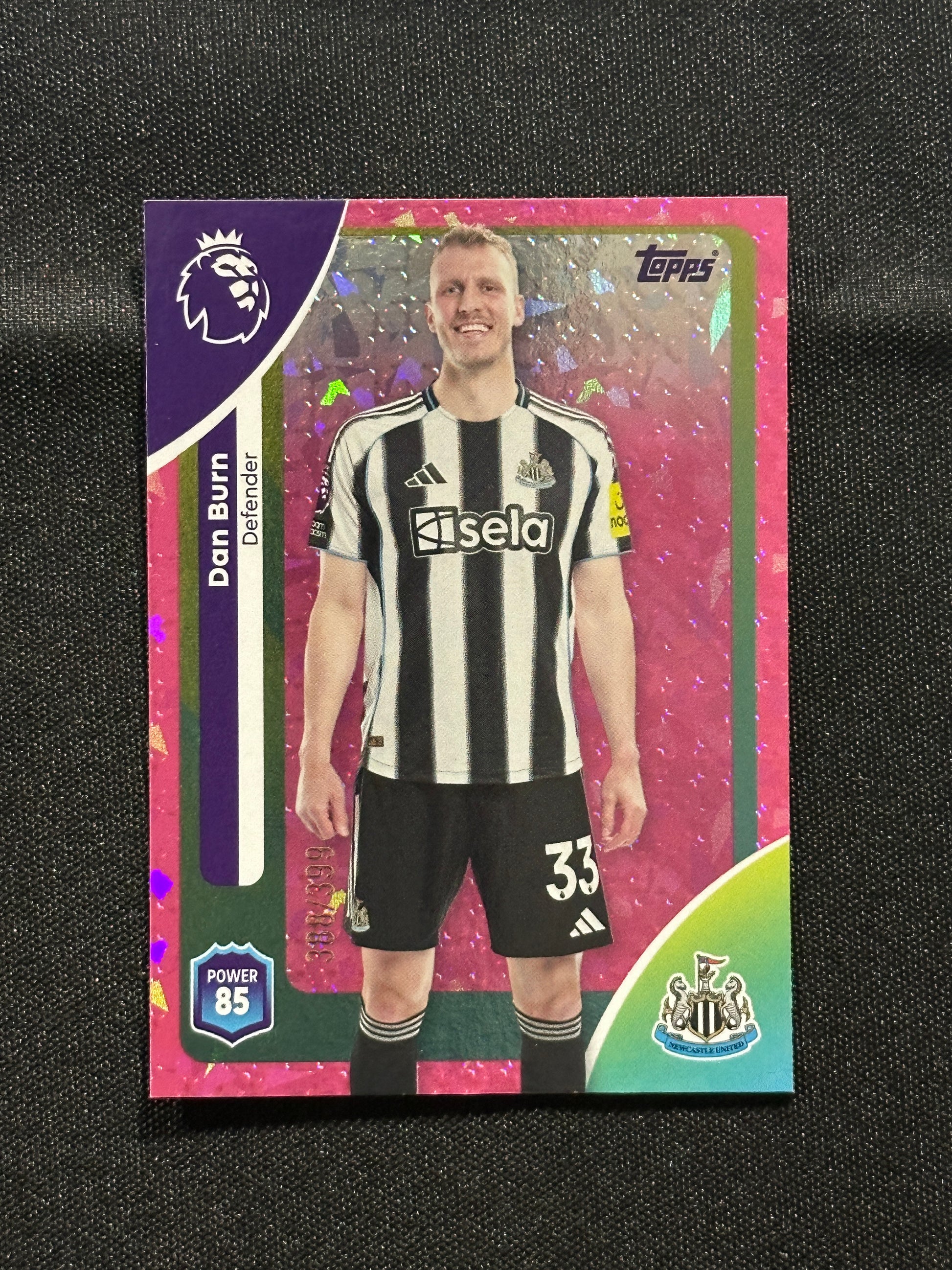 Dan Burn Numbered Parallel 388/399 - Topps Premier League 2026