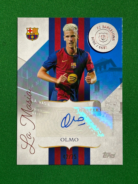Dani Olmo Autograph 42/75 - Topps Barcelona 125th