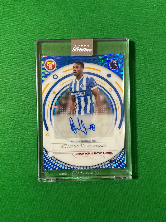 Danny Welbeck Autograph 08/75 Brighton & Hove Albion Topps PL Pristine 2025/26 football card