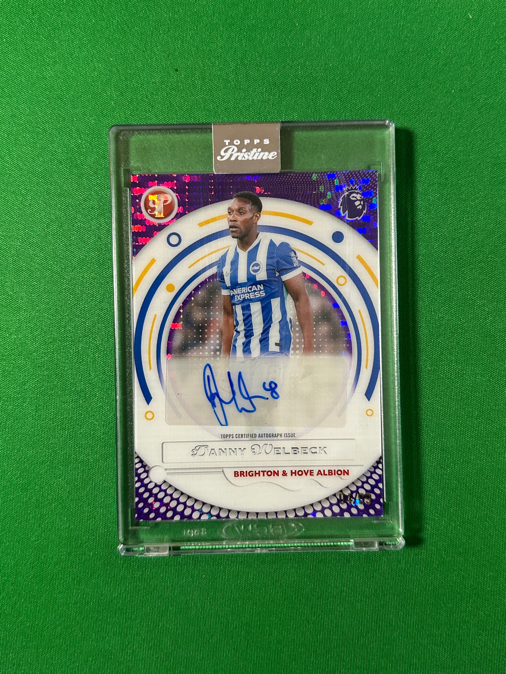 Danny Welbeck Autograph 04/99 Brighton & Hove Albion Topps PL Pristine 2025/26 football card