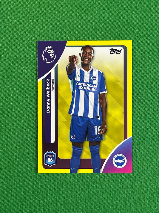 Danny Wellbeck Yellow Parallel Base - Topps Premier League 2026