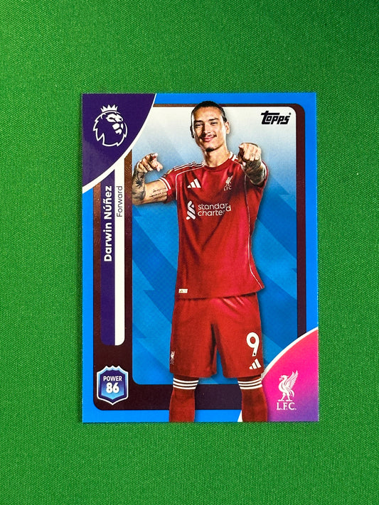 Darwin Nunez Blue Parallel Base - Topps Premier League 2026