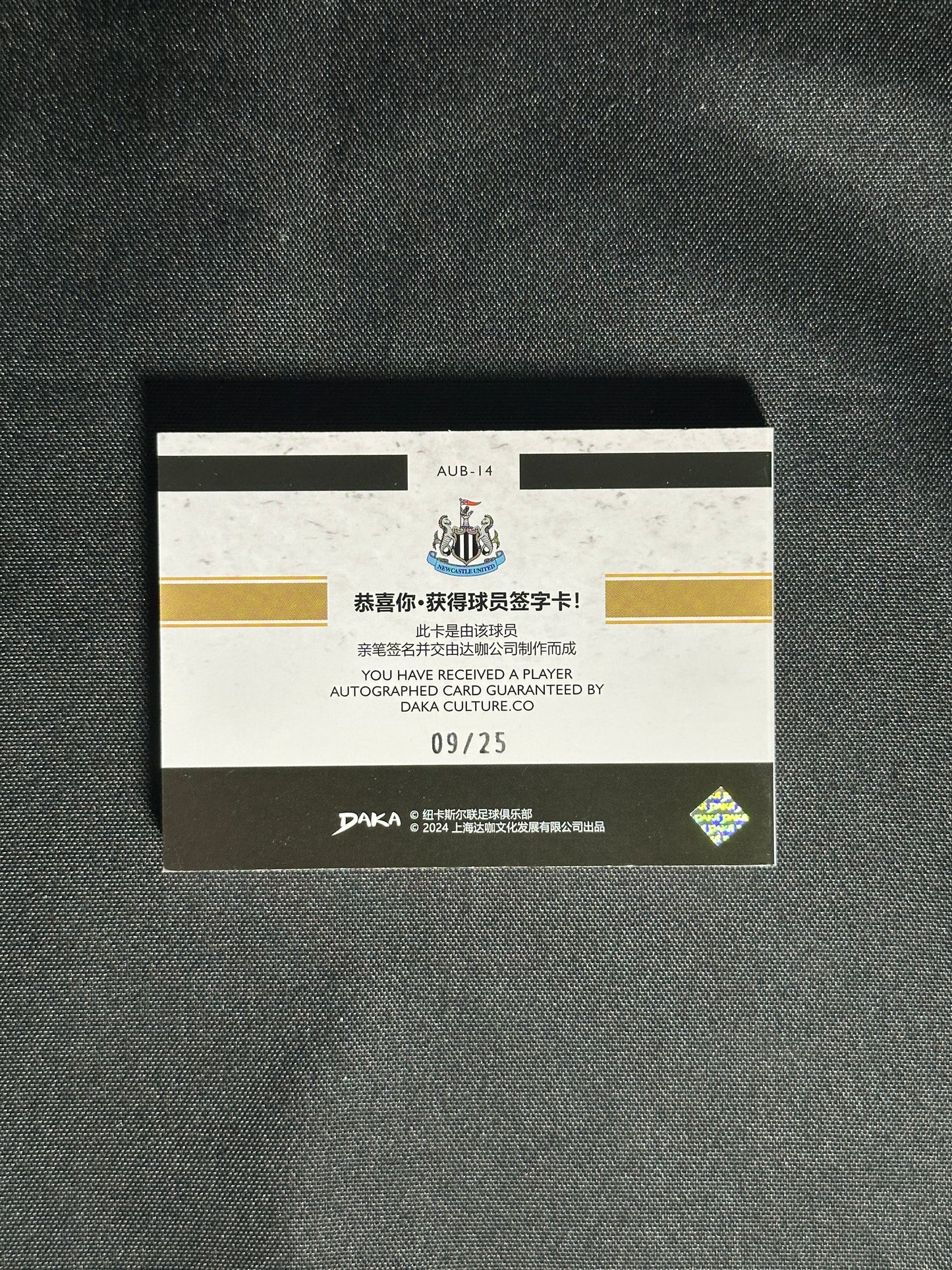 David Ginola Autograph Booklet 9/25 - DAKA Newcastle 2024