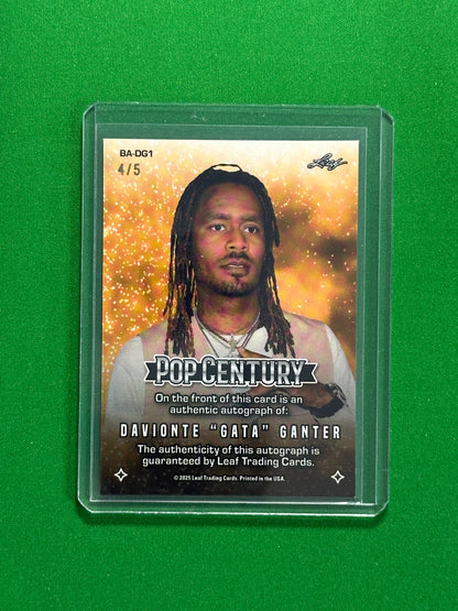 Davionte Ganter Autograph 4/5 - Leaf Pop Century 2025