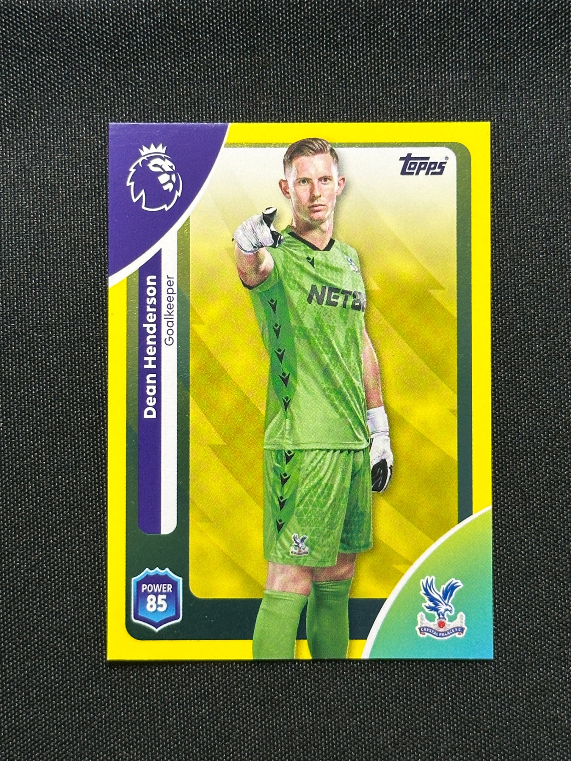 Dean Henderson Yellow Parallel Base Topps Premier League 2026