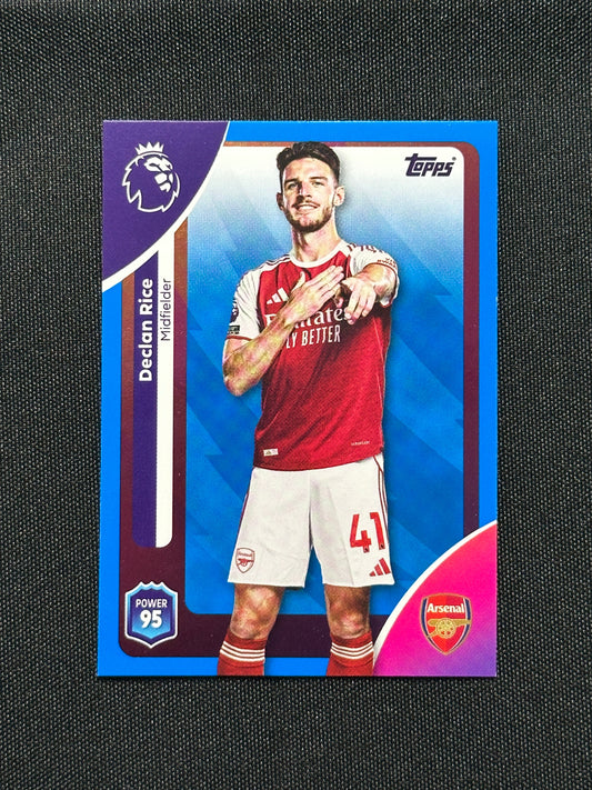 Declan Rice Blue Parallel Base - Topps Premier League 2026