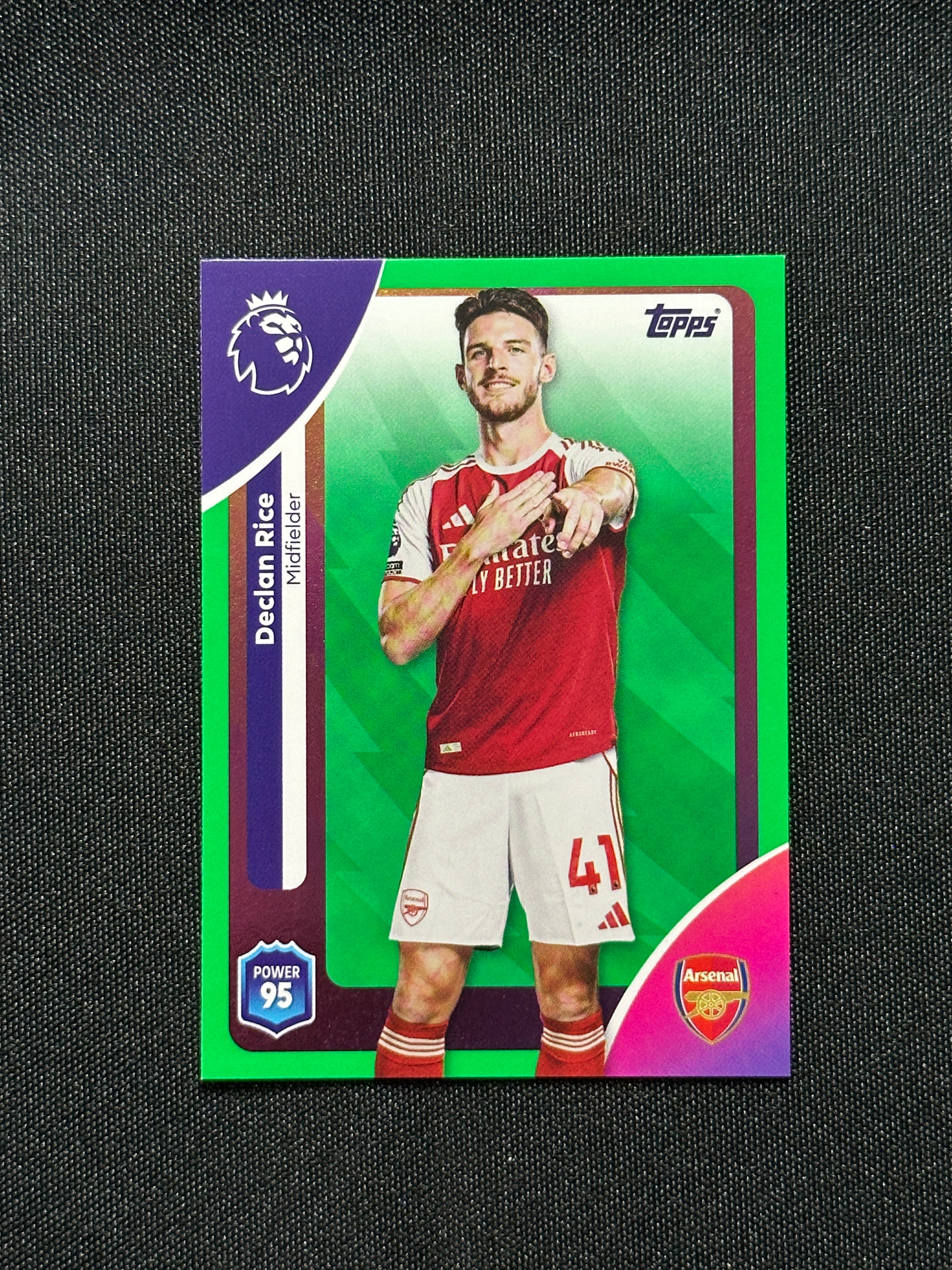 Declan Rice Green Parallel Base - Topps Premier League 2026 – LukeSolve.com