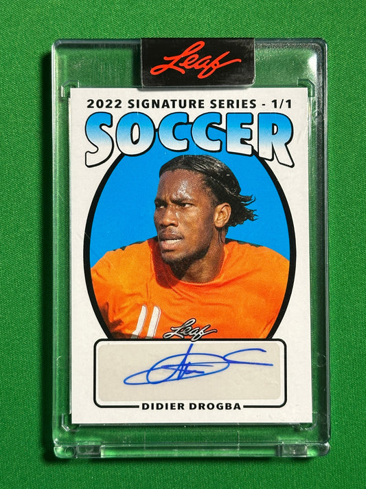 Didier Drogba 1/1 One of One - Leaf Signature Series 2022 Front