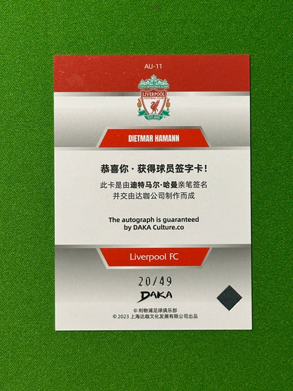 Dietmar Hamann Autograph 20/49 - DAKA Liverpool Holocene 2022-23