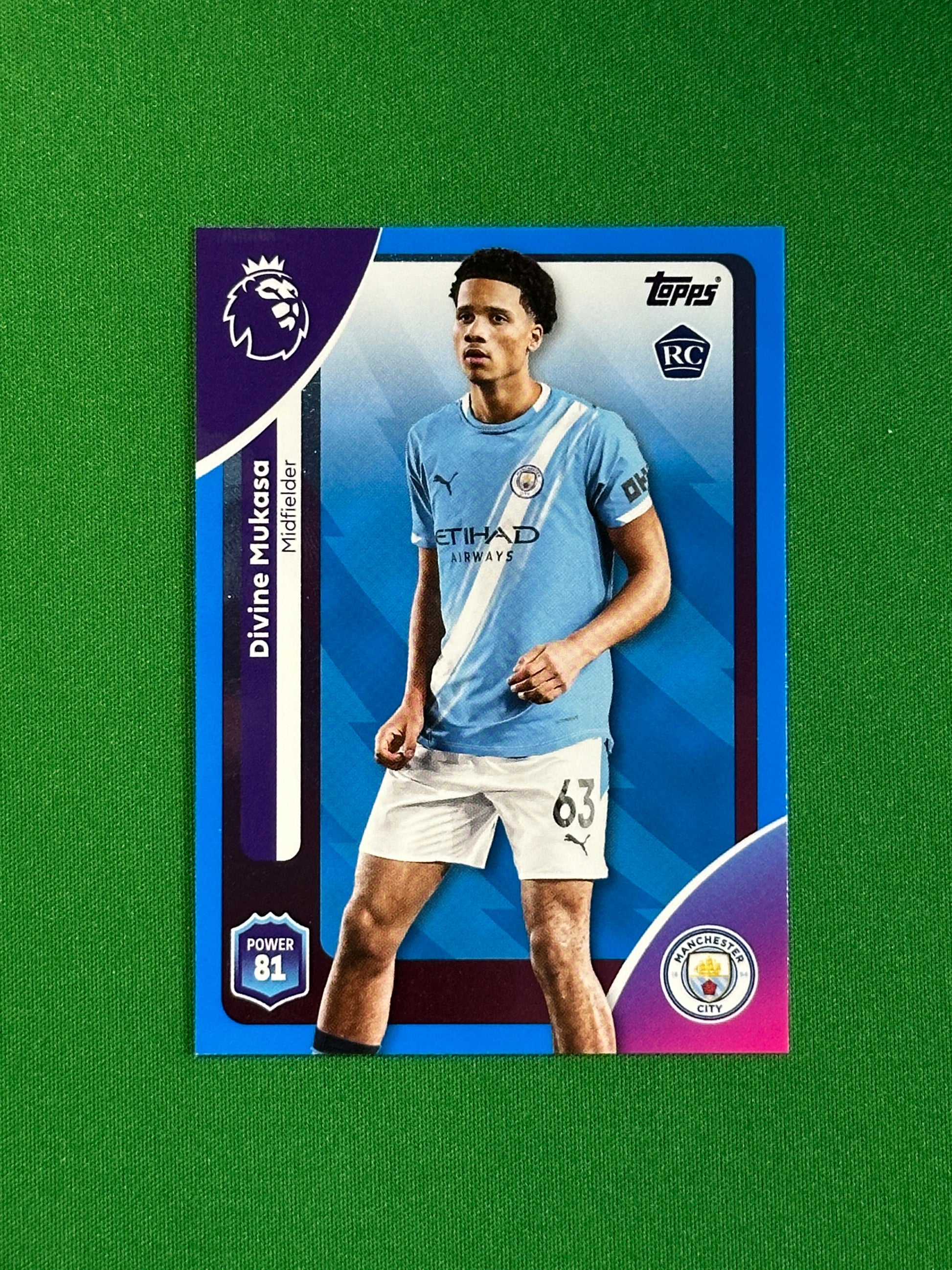 Divine Mukasa Blue Parallel Base - Topps Premier League 2026