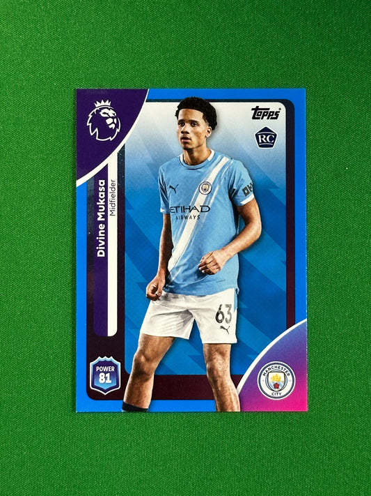 Divine Mukasa Blue Parallel Base - Topps Premier League 2026
