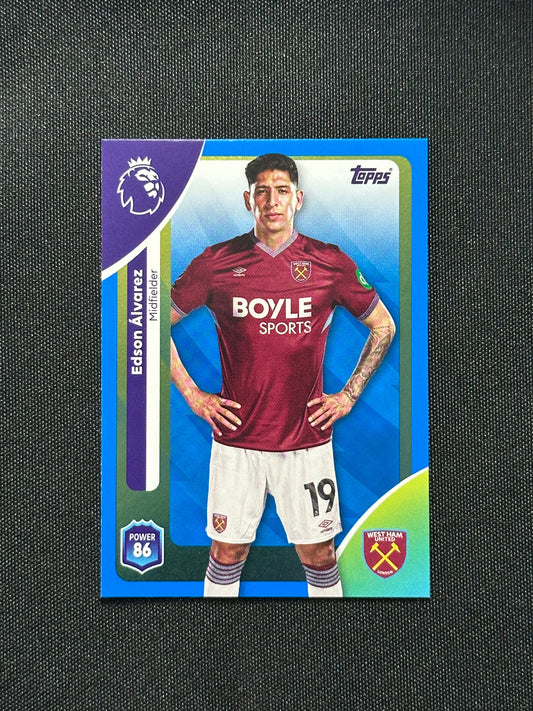 Edson Alvarez Blue Parallel Base - Topps Premier League 2026