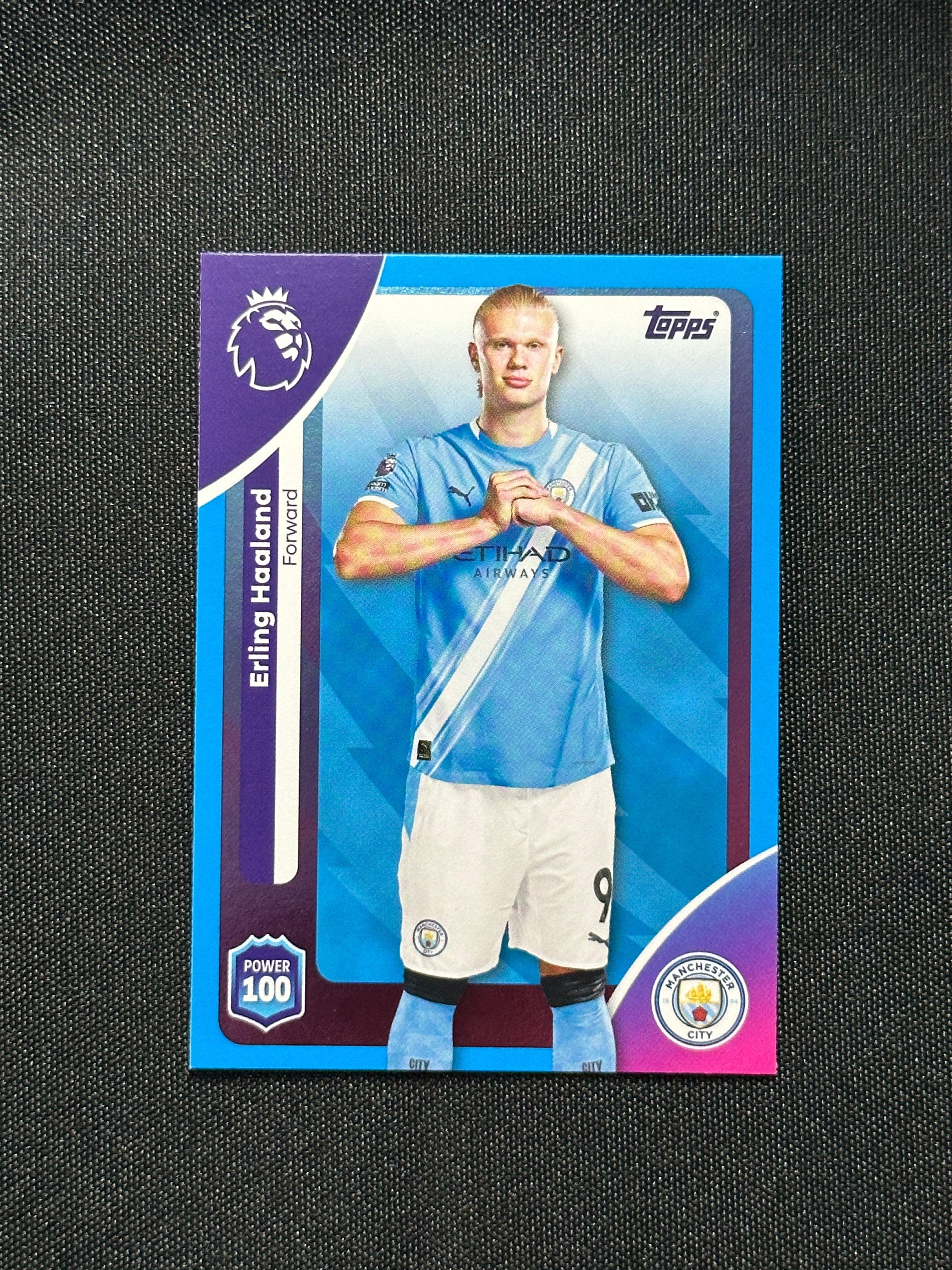 Erling Haaland Blue Parallel Base - Topps Premier League 2026