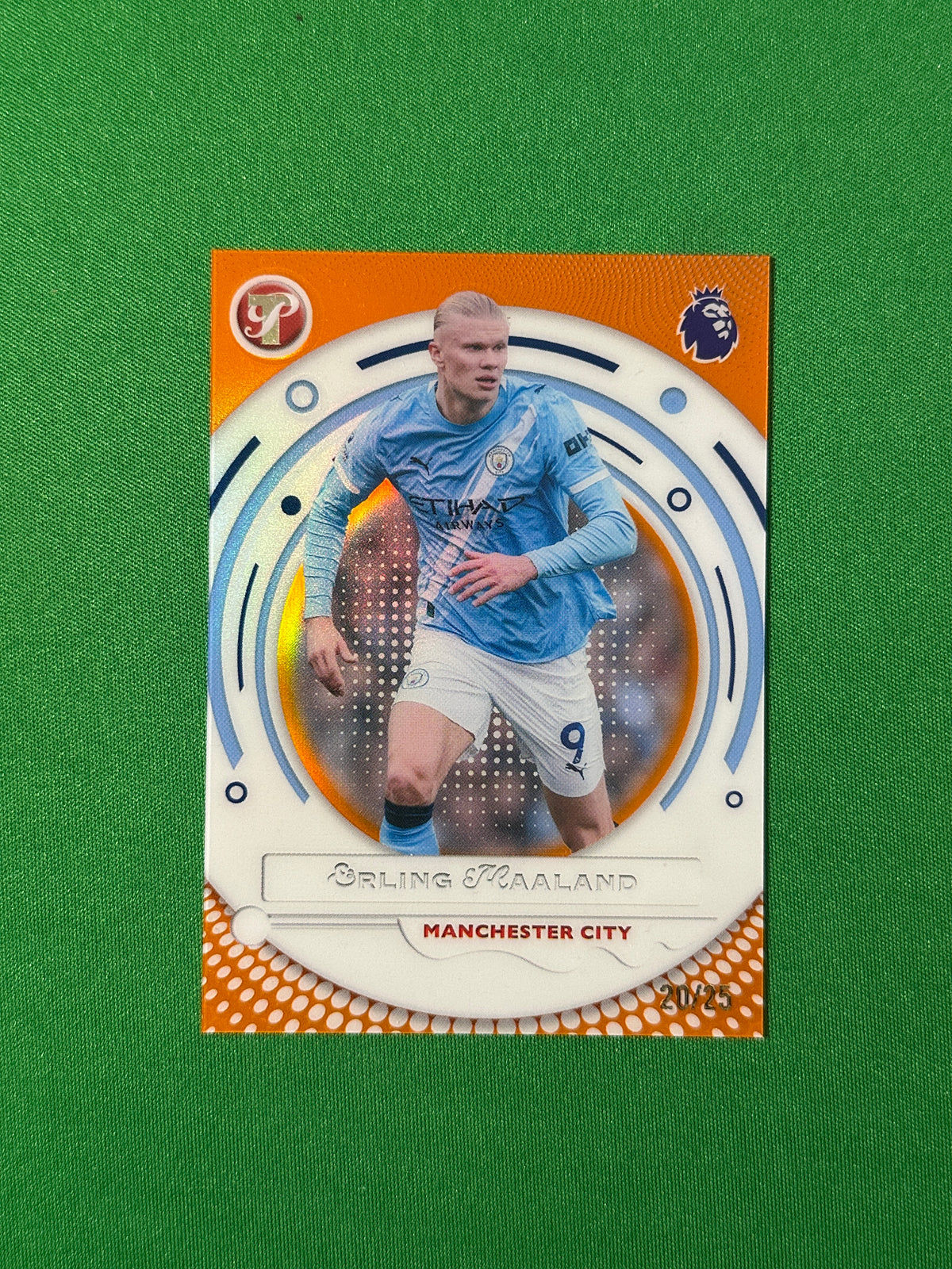 Erling Haaland Parallel 20/25 Manchester City Topps PL Pristine 2025/26 football card