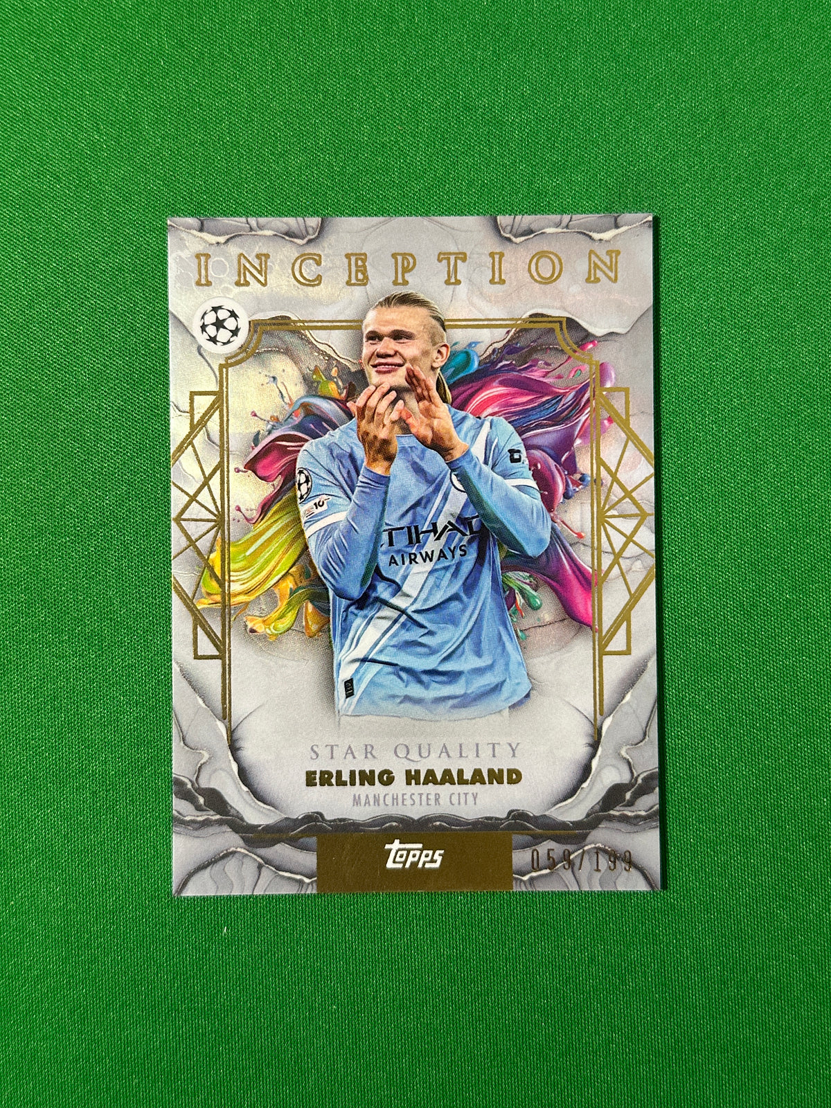 Erling Haaland Parallel 059/199 Manchester City Topps PL Inception 2025/26 football card
