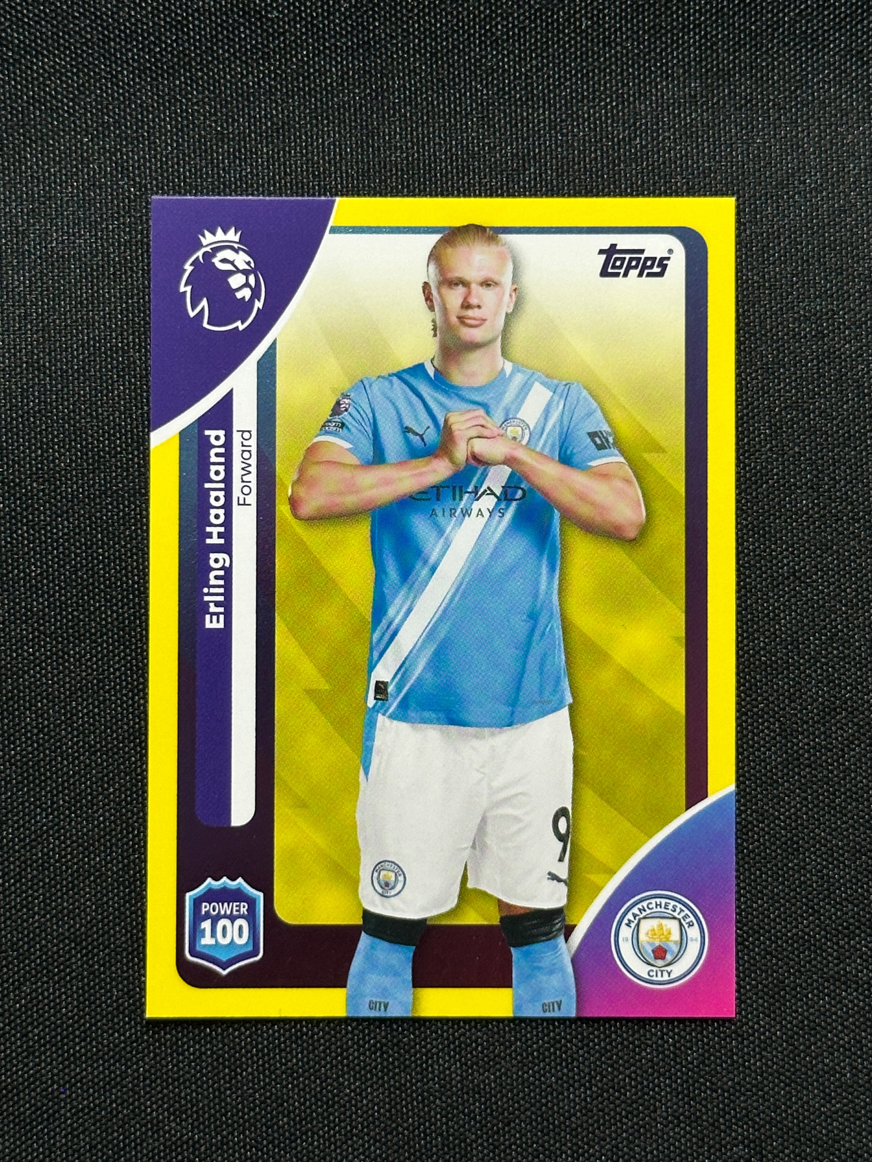 Erling Haaland Yellow Parallel Base - Topps Premier League 2026