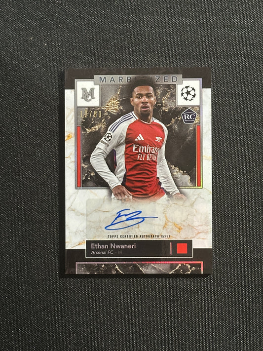 Ethan Nwaneri Autograph 12/50 - Topps UCC Museum 2024/25