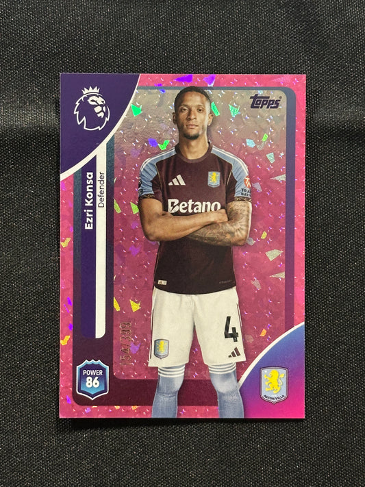 Ezri Konsa Numbered Parallel 154/399 - Topps Premier League 2026