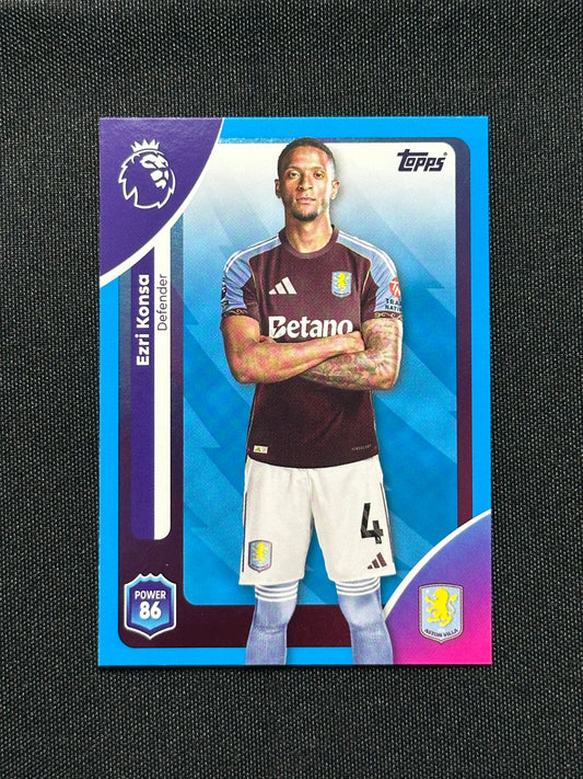 Ezri Konsa Blue Parallel Base - Topps Premier League 2026