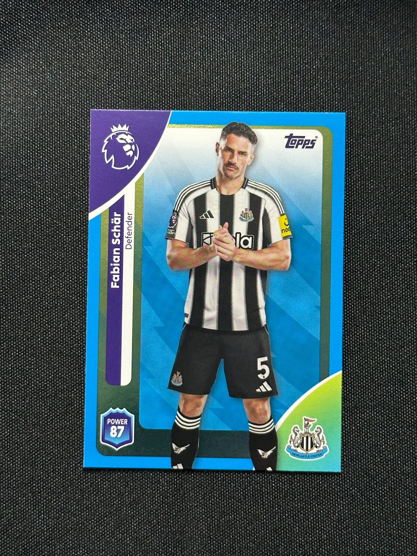 Fabian Schar Blue Parallel Base - Topps Premier League 2026