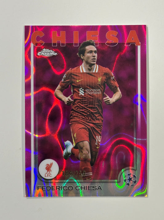 Federico Chiesa Numbered Parallel 184/250 - Topps Chrome 2024/25