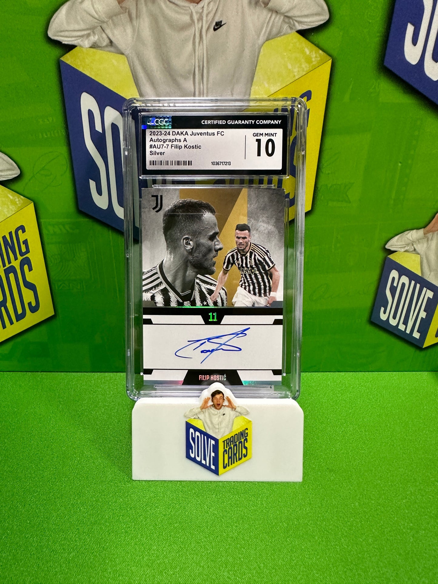 Filip Kostic On-Card Autograph 73/90 - DAKA Juventus 2023/24 - CGC Grade 10