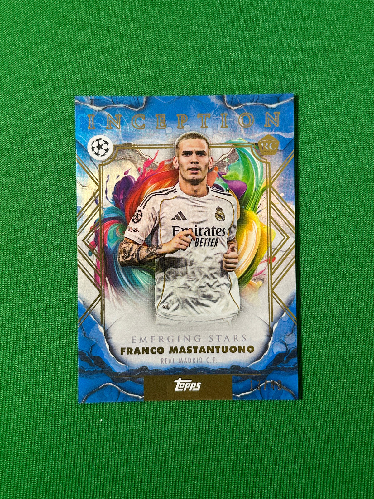 Franco Mastantuono Parallel 13/49 Real Madrid C.F. Topps PL Inception 2025/26 football card