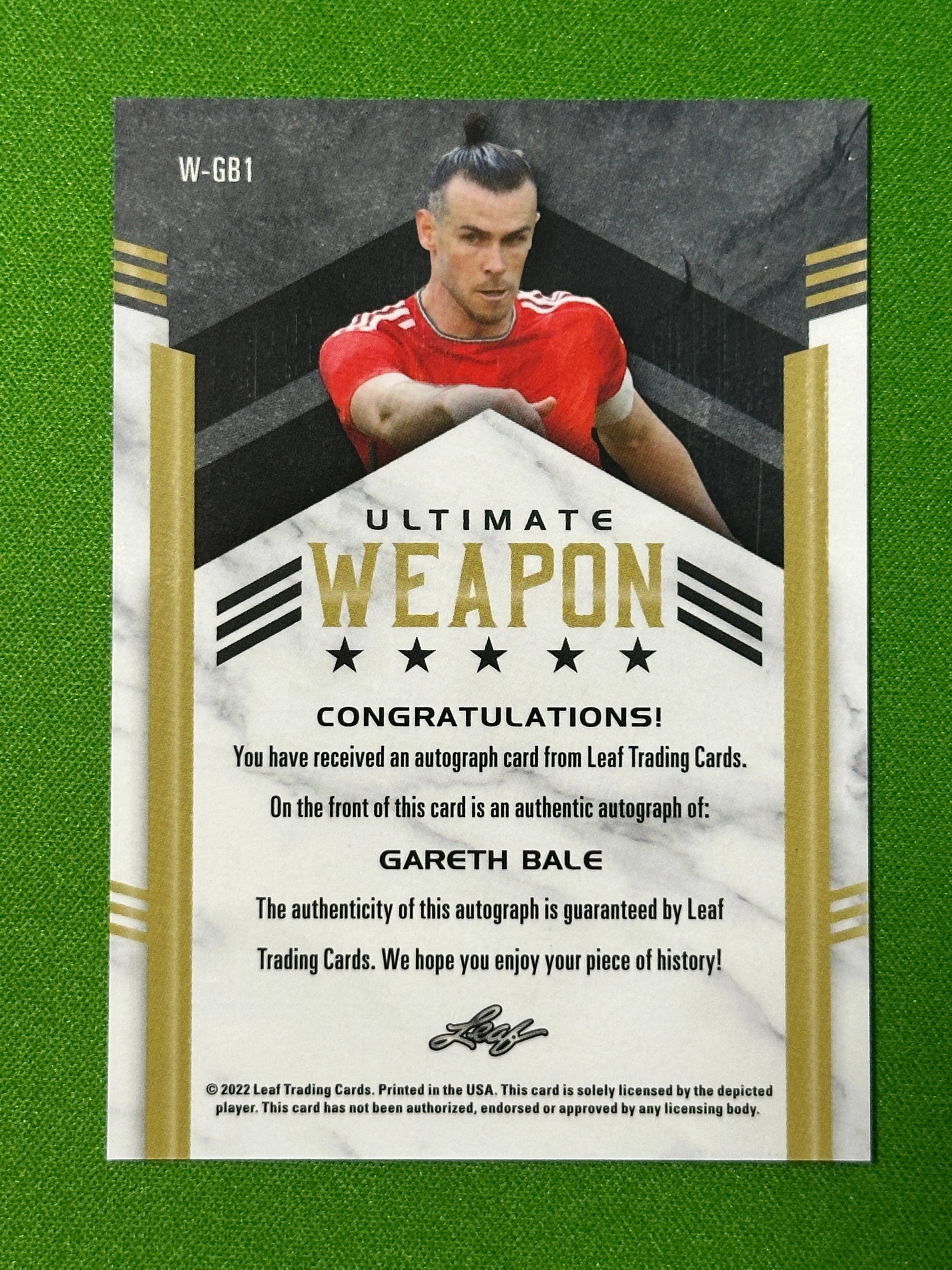 Gareth Bale Autograph 6/7 - Leaf Ultimate Soccer 2022 3