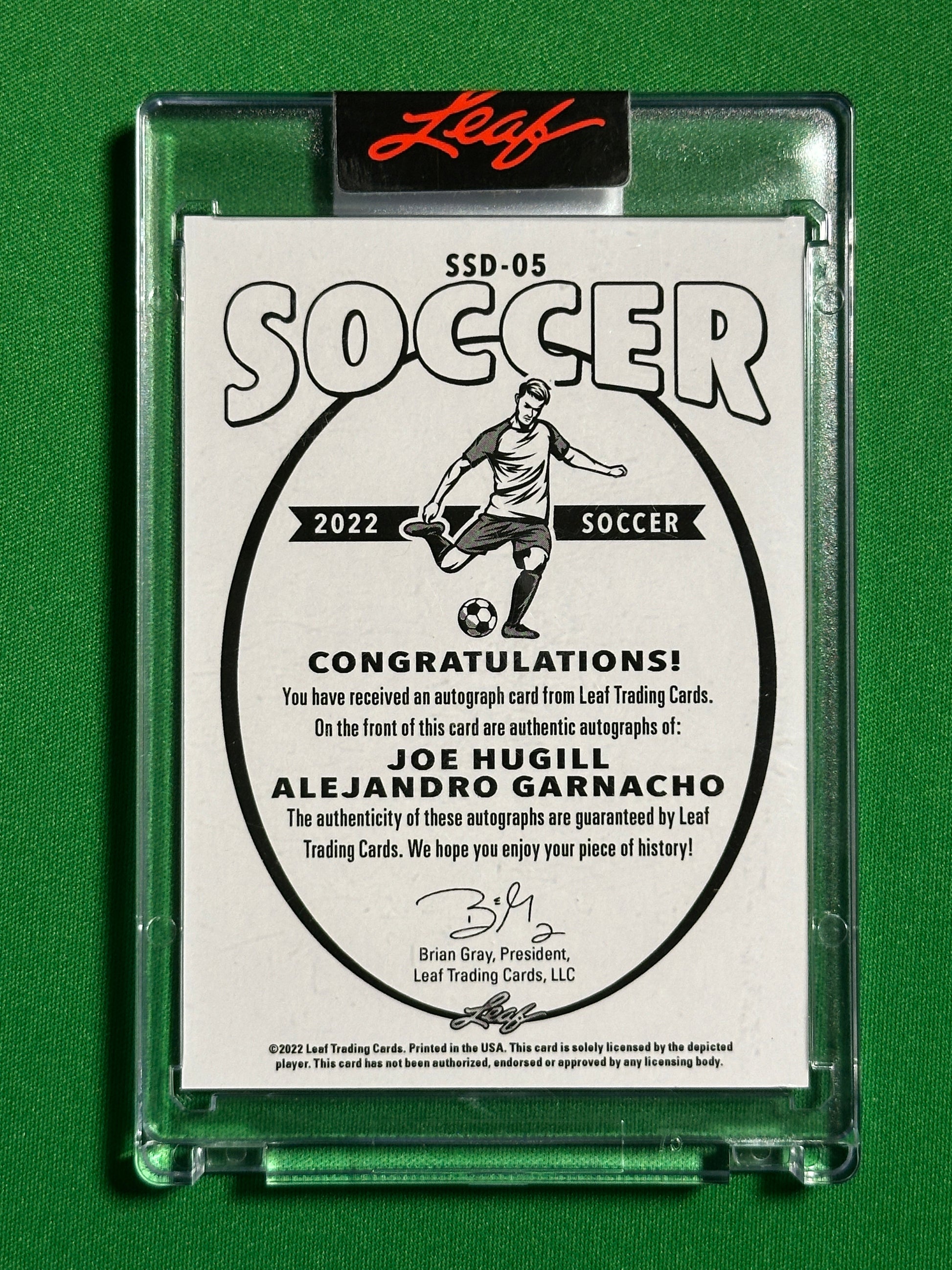 Garnacho & Hugill 1/1 One of One - Leaf Signature Series 2022 Back
