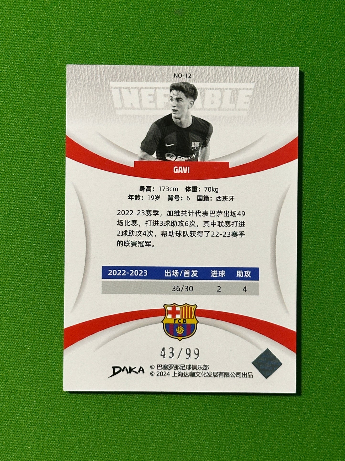 Gavi 43/99 - DAKA Barcelona One & Two 2023-24