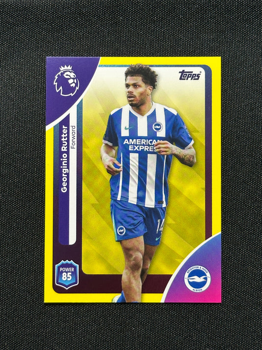 Georginio Rutter Yellow Parallel Base - Topps Premier League 2026