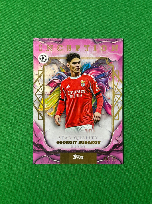 Georgiy Sudakov Parallel 46/75 SL Benfica Topps PL Inception 2025/26 football card