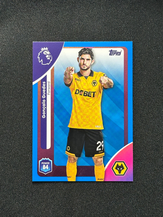 Goncalo Guedes Blue Parallel Base - Topps Premier League 2026