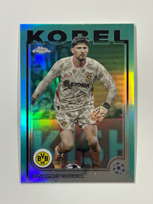 Gregor Kobel Numbered Parallel 8/199 - Topps Chrome 2024/25