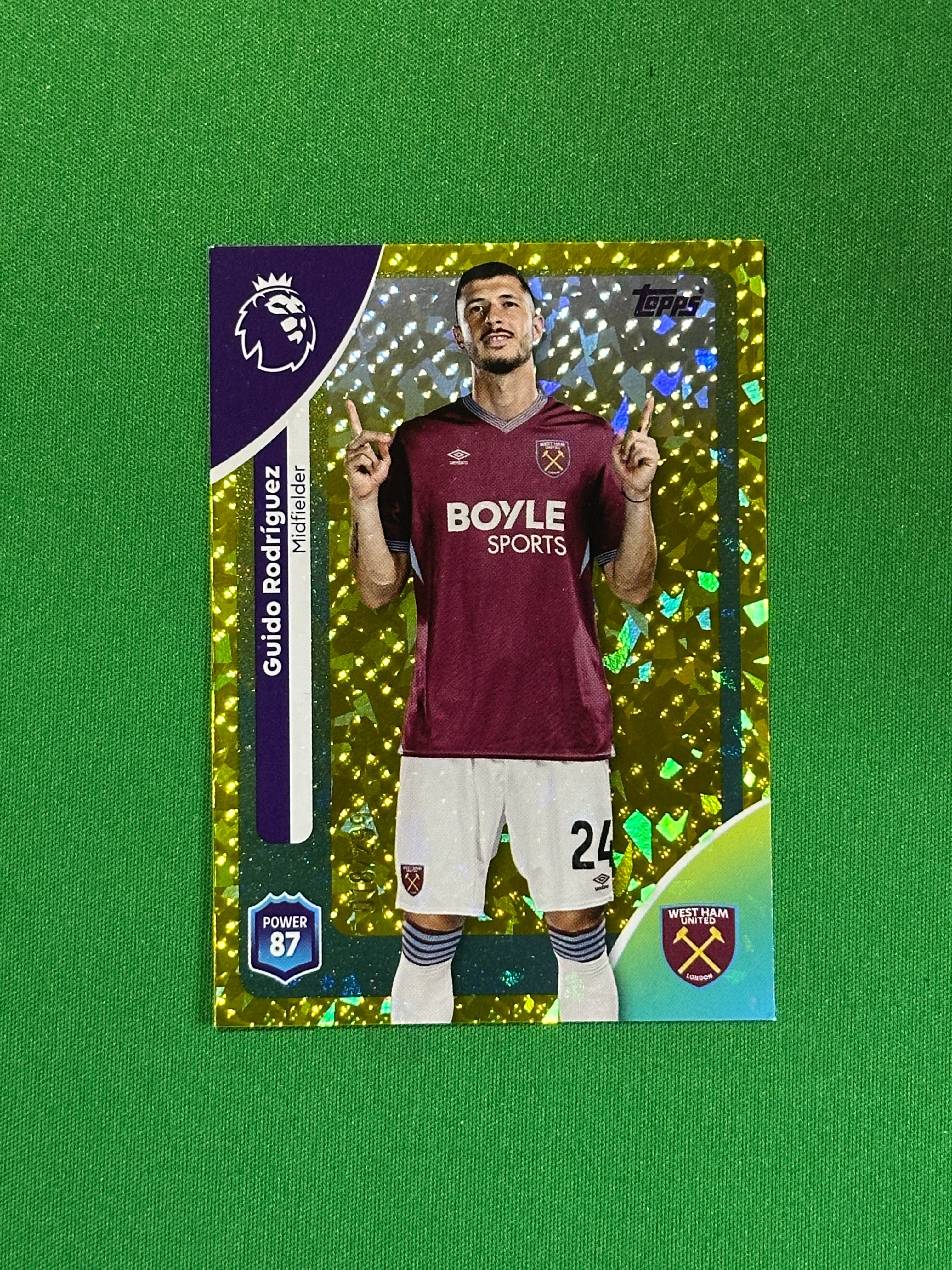 Guido Rodriguez Numbered Parallel 18/299 - Topps Premier League 2026 ...