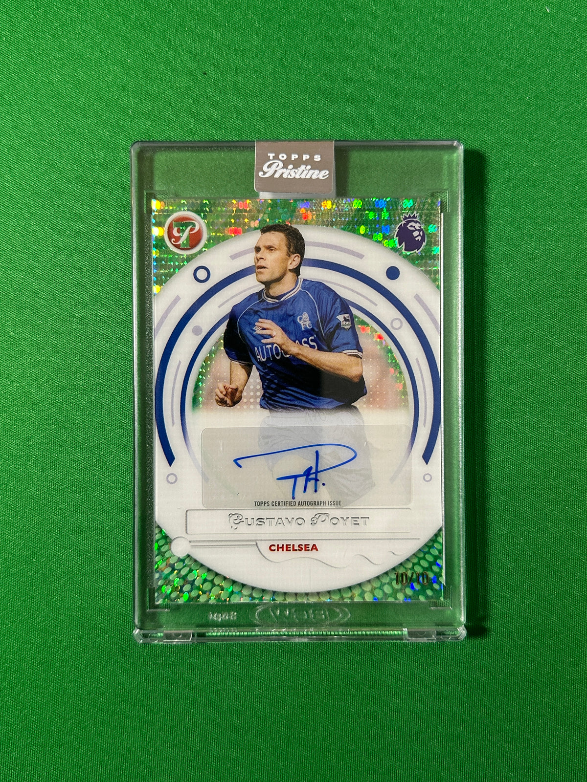Gustavo Poyet Autograph 10/10 Chelsea Topps PL Pristine 2025/26 football card