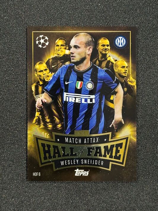 HOF 6 Wesley Sneijder Inter Milan Hall of Fame - Topps Match Attax 2025/26