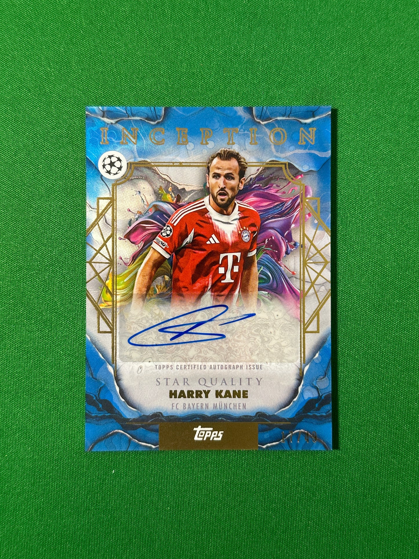 Harry Kane Autograph 17/49 FC Bayern München Topps PL Inception 2025/26 football card